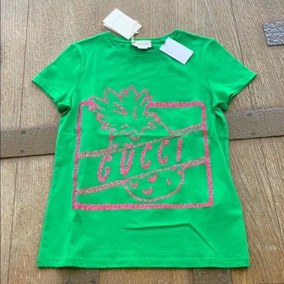 pink and green gucci shirt